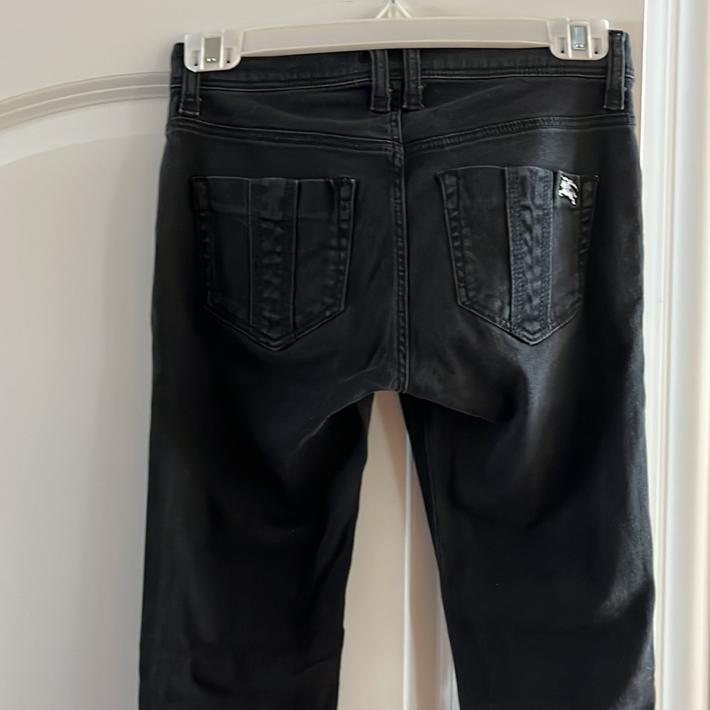 Black Burberry Brit Skinny Jeans Ankle Size 26